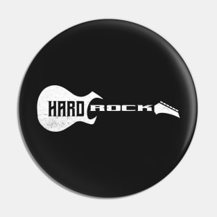 Hard Rock - Electric Guitar - Typographic Guitar Pin