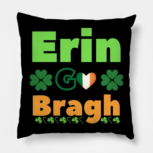 Ireland Forever, ancient irish gaelic patriotic phrase Pillow by Artisan