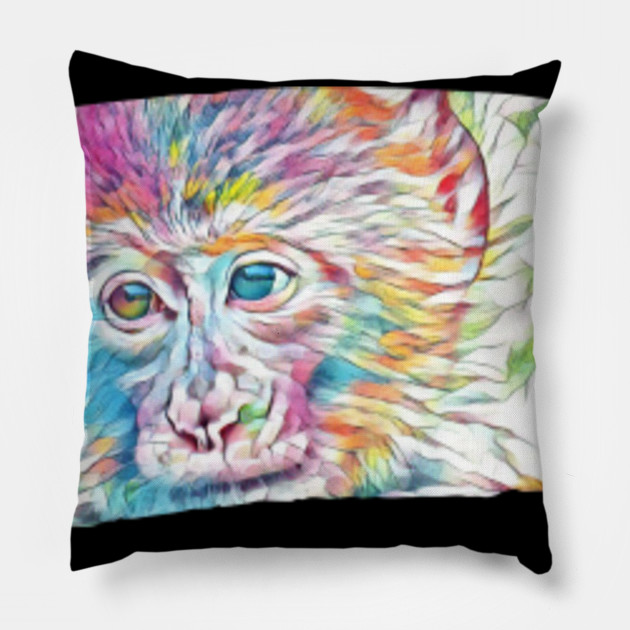 Colorful Monkey Art Painting Chimpanzee Gorila Ape Orangutan Pygmy