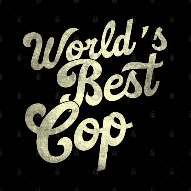 World's best cop. Perfect present for mother dad father friend him or her by SerenityByAlex