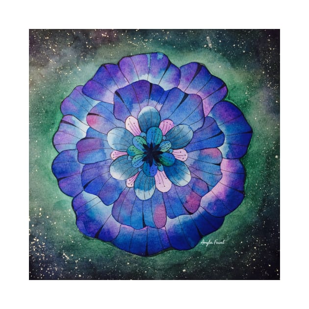 Purple flower galaxy by amyliafaizalart