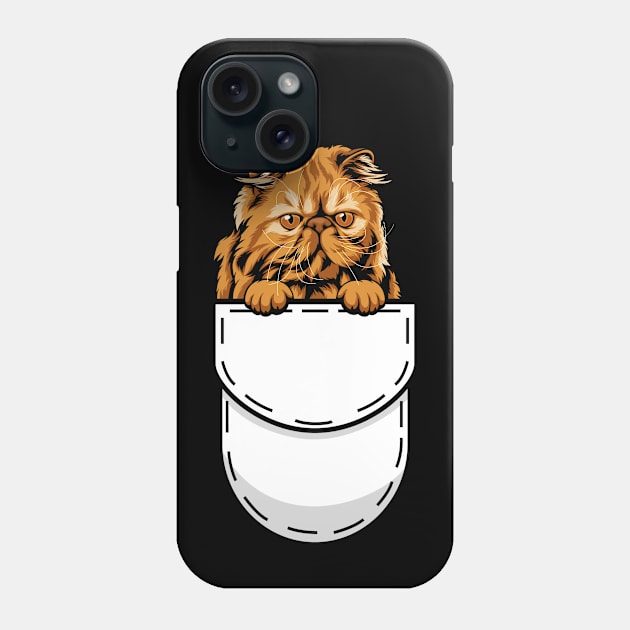 Funny Pocket Cat Persian Phone Case by Pet My Dog