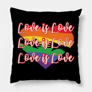 Love Is Love LGBT Gay Pride Pillow