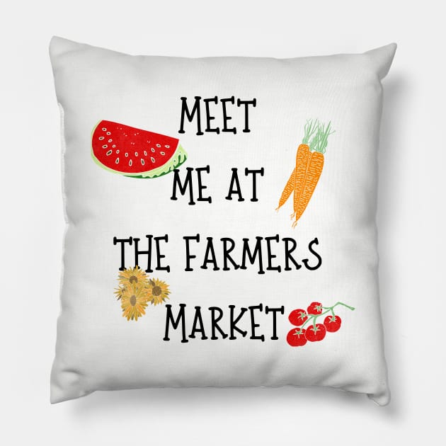 meet me at the farmers market Pillow by Lindseysdesigns