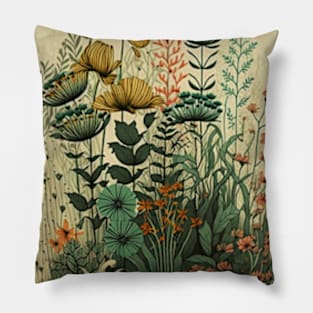 Beautiful Wildflowers garden Pillow