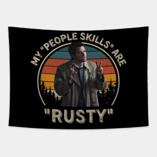 My People Skills Are Rusty Vintage Misha Collins Tapestry