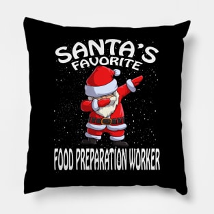 Santas Favorite Food Preparation Worker Christmas Pillow