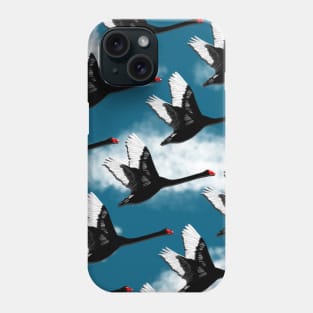 Black Swan Flying Phone Case