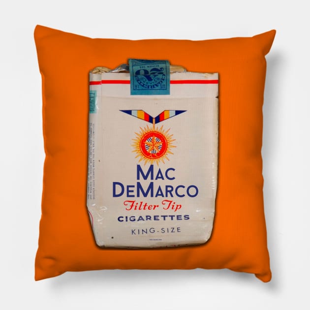 Mac DeMarco Vintage Cigarette Pack Pillow by chilangopride