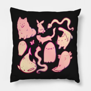 Cute animals in pink Pillow