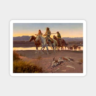 "Carson's Men" Western Art by Charles M Russell Magnet