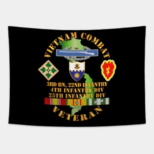 Vietnam Combat Infantry Veteran w 3rd Bn 22nd Inf - 4th and 25th ID Tapestry