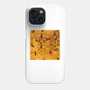 Honeycomb and Bee Pattern 14 Phone Case