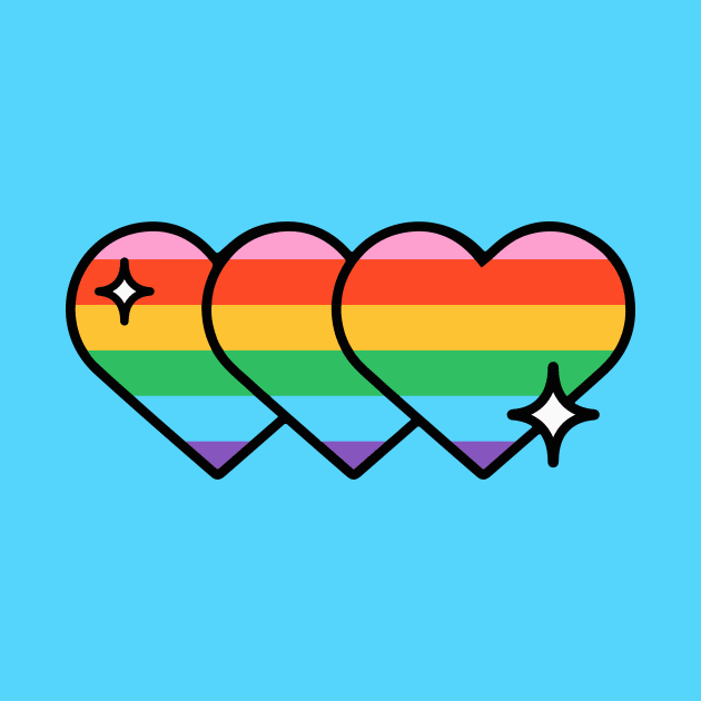 Rainbow Pride Hearts by SLAG_Creative