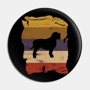 Otterhound Distressed Vintage Retro Silhouette Pin