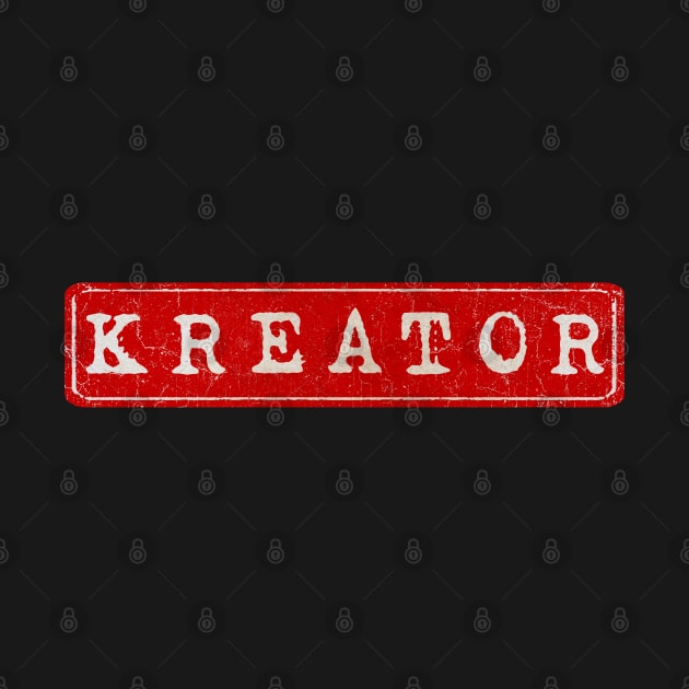 vintage retro plate Kreator by GXg.Smx