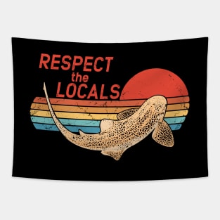 Respect the Locals Zebra Shark Tapestry