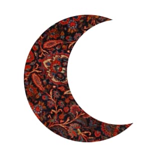 Dark Paisley Crescent Moon T-Shirt