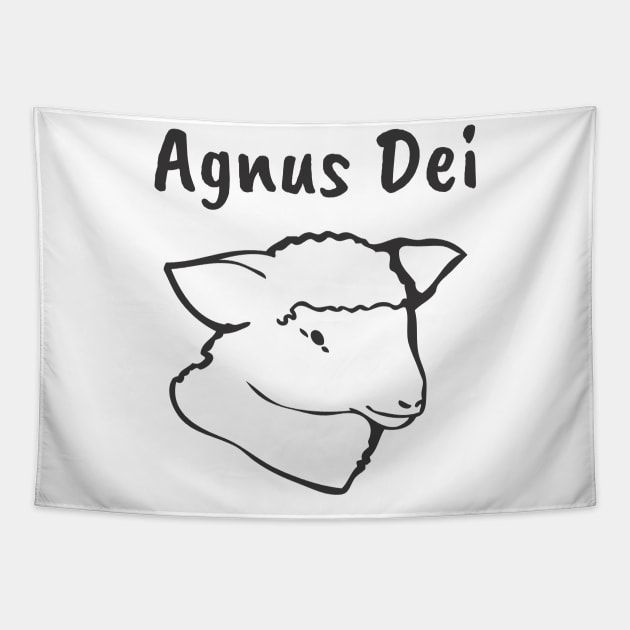 Agnus Dei God Jesus Christ Lamb Tapestry by Foxxy Merch