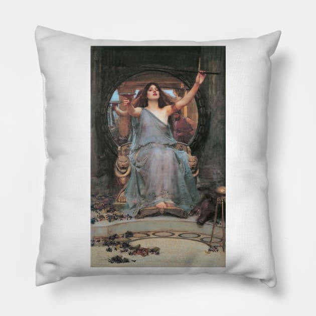 Circe by John W Waterhouse Pillow by Naves