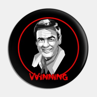 Winning (Bob Barker / The Price is Right) black white Pin
