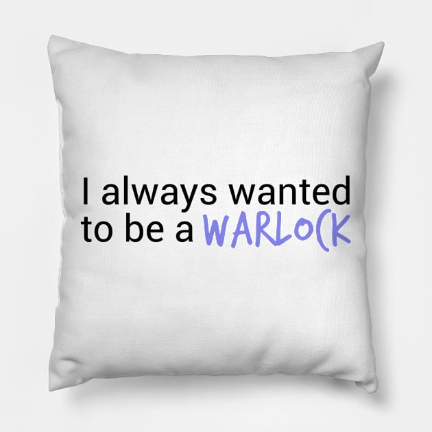 Character class: Warlock (White) Pillow by Fairytale Tees