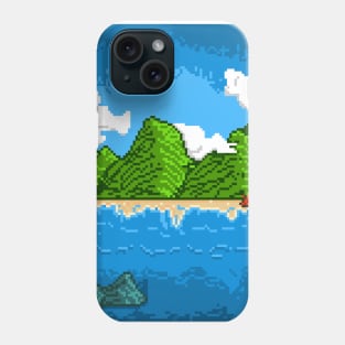 Deserted Island Pixel Phone Case