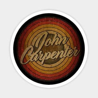 arjunthemaniac,circle vintage retro faded John Carpenter Magnet