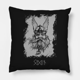 Odin or Wodan Viking Warrior Ragnar Norse Valhalla T-Shirt Pillow