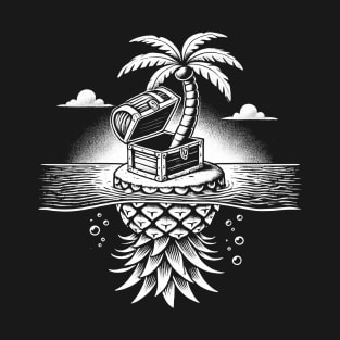 Pineapple Island - Tropical Pineapple Design T-Shirt