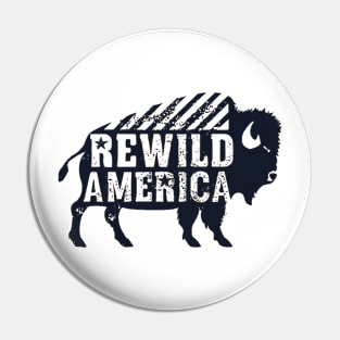 Rewild America American Bison/Buffalo Pin