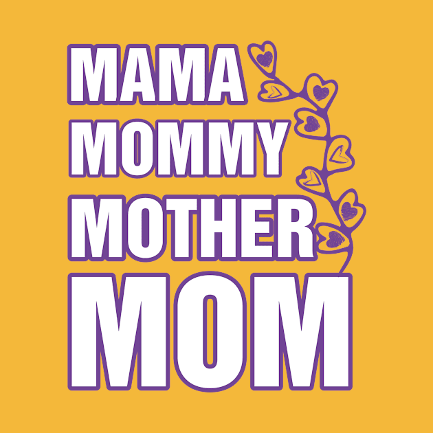 Floral Mom Mammy Mama Gift for Mother Mask Mother Day Love T-Shirt by EM DESIGN