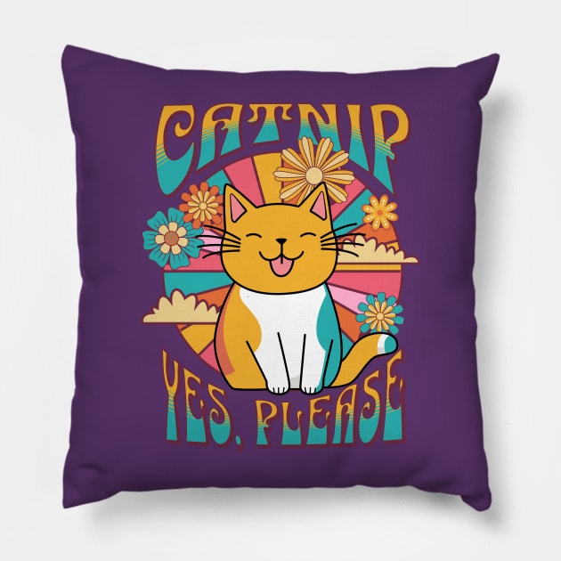Catnip yes please Pillow by Frolic and Larks