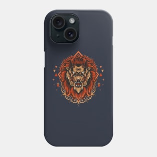 devil lion with angry face Phone Case