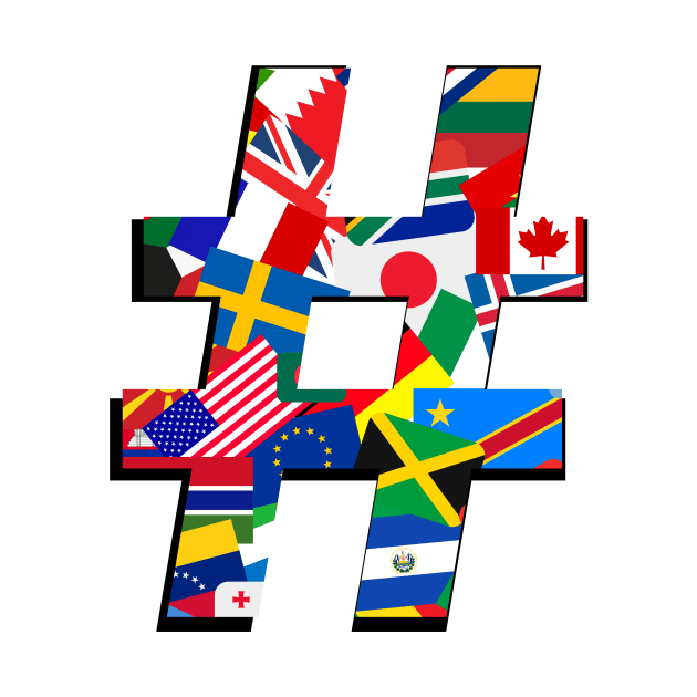 Hashtag Flag – International  - Design Three by Andy, Cremated Egg