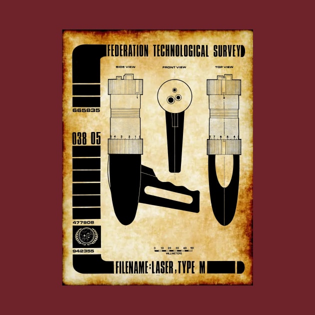 Federation Technological Survey Pilot Episode Laser Pistol by Starbase79