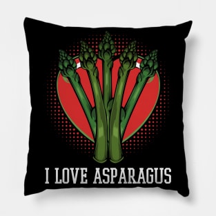 Asparagus - I Love Asparagus - Vegan Statement Quote Pillow