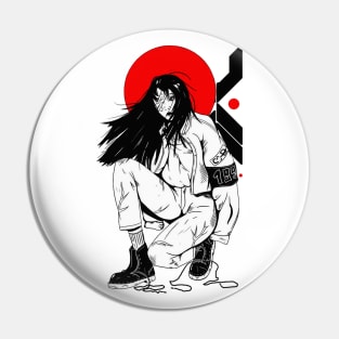 Japanese Cyberpunk Girl Urban Futuristic Style Pin