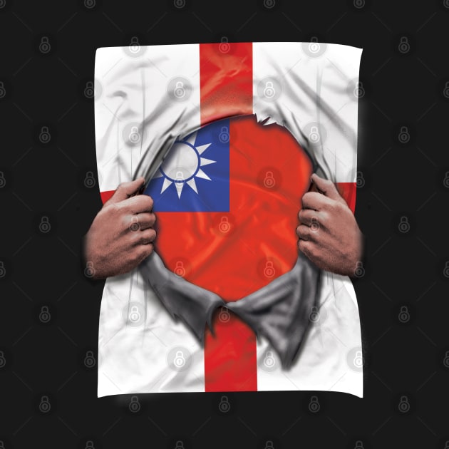 Taiwan Flag English Flag Ripped - Gift for Taiwanese From Taiwan by Country Flags