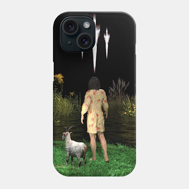 The girl with the goat. Phone Case by laskera