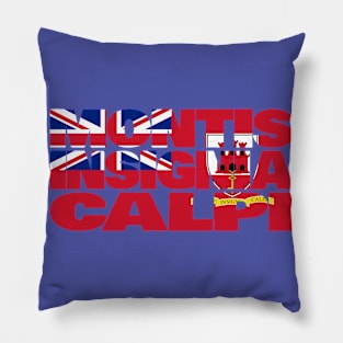 Gibraltar Motto Flag Pillow