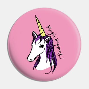 Magic Happens Unicorn Pin