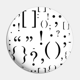 Punctuation Pattern (Black) Pin