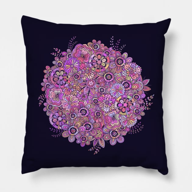 Flowers planet Pillow by worldion