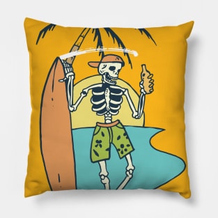 Beachwear Skeleton Pillow