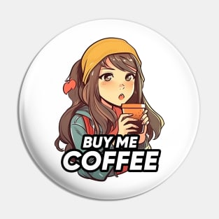 Cute coffee girl Pin