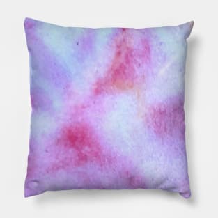 Pink red watercolor handpainted art Pillow