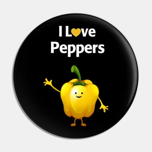 I Love Peppers Pin