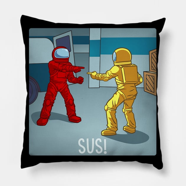 SUS! Pillow by SawBear