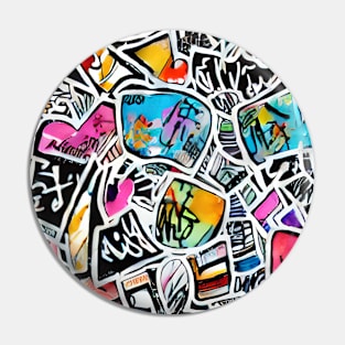 Graffiti Blur Pin